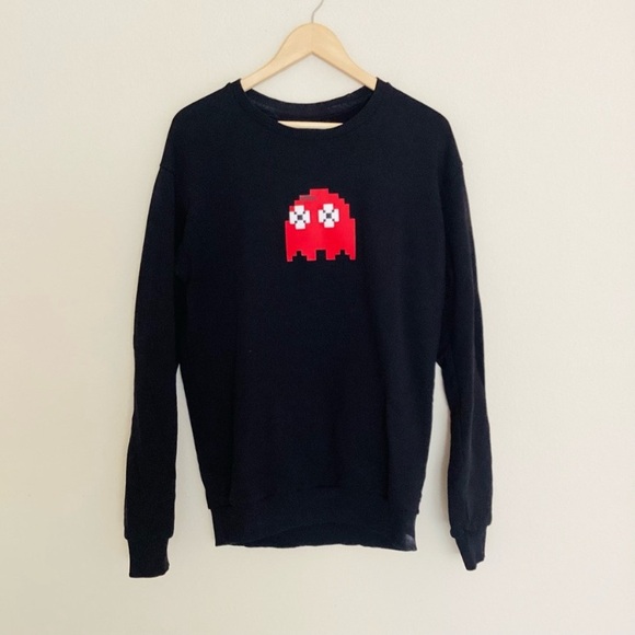 Game Over Spotlight Black Crew Neckline  Graphic Sweatshirt SZ M - Picture 1 of 3